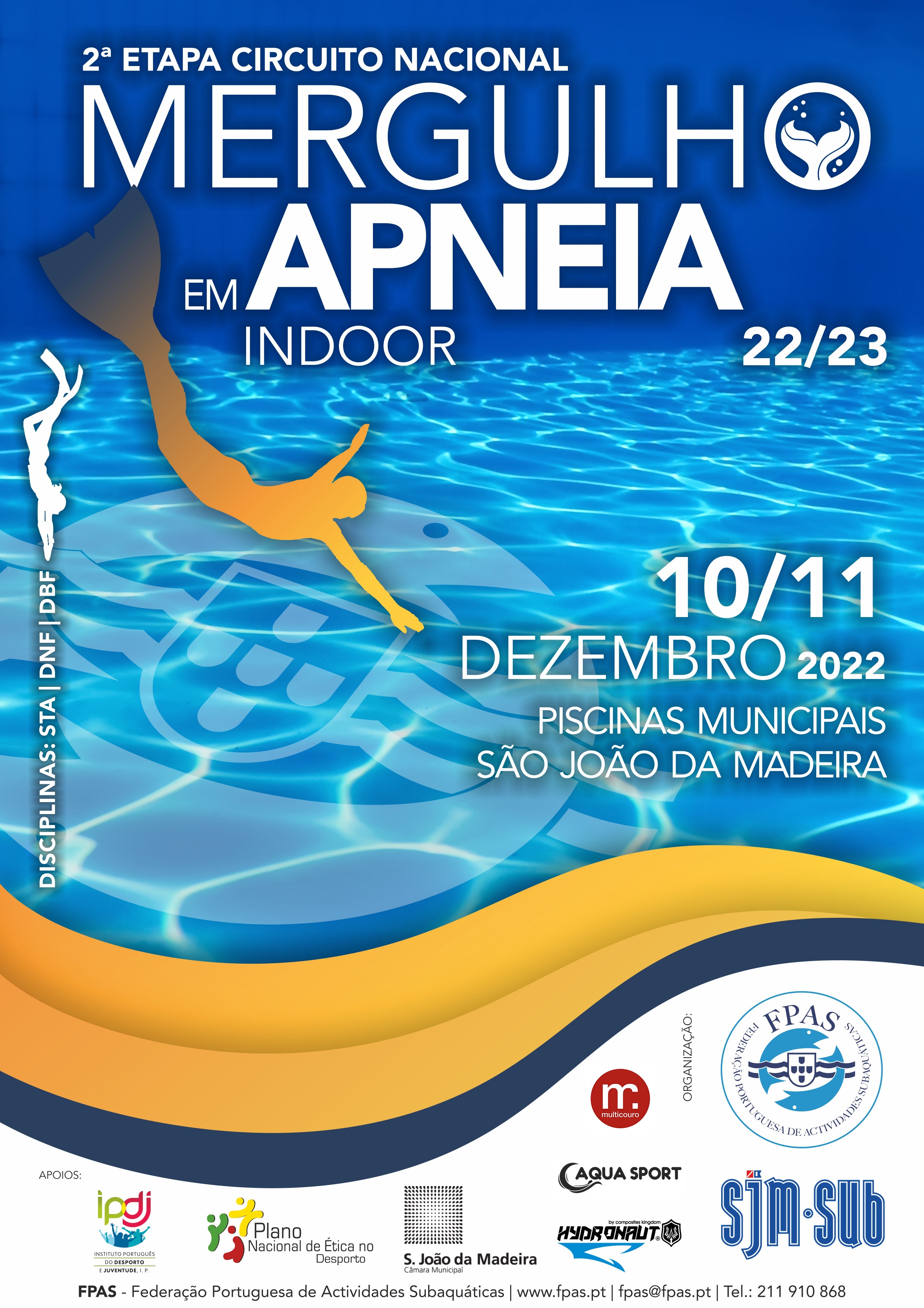 FPAS - Classificação - 1ª Etapa do Circuito Nacional de Mergulho em Apneia  Indoor 2022/2023