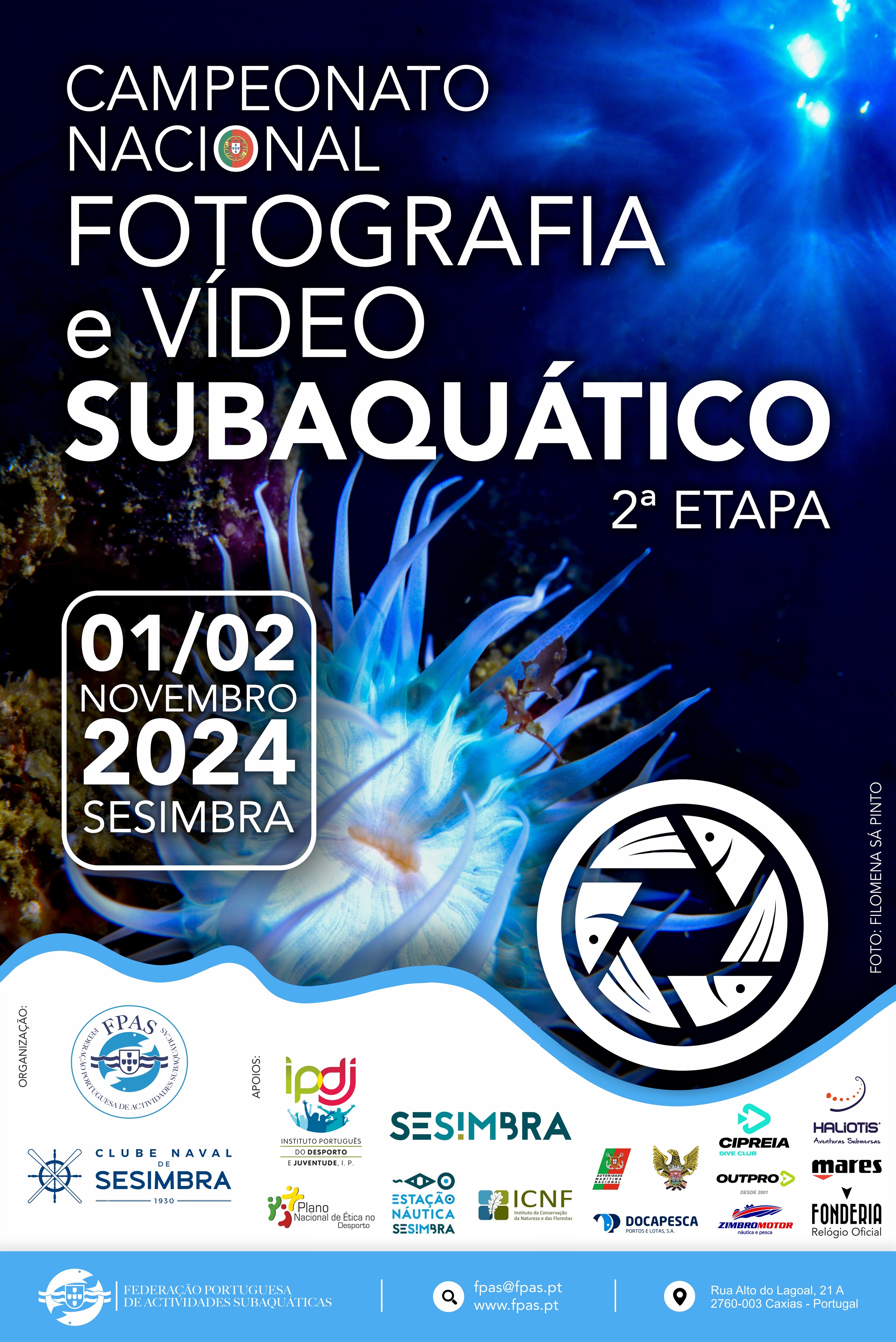 2ª Etapa Campeonato Nacional e 3ª Etapa Taça de Portugal de Foto e Vídeo Subaquático