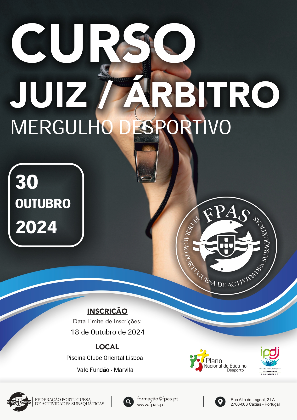 Curso Árbitros de Mergulho Desportivo - Nível 1